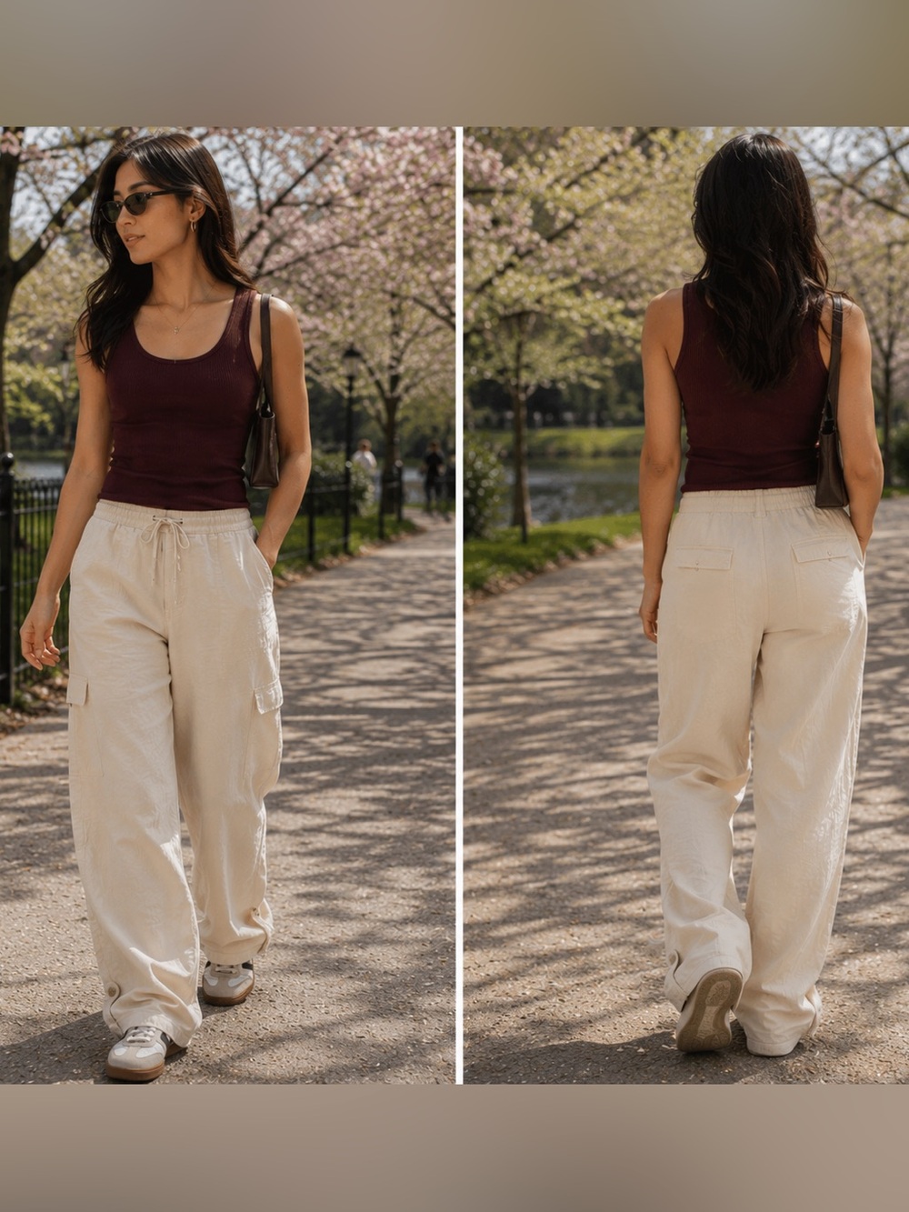 Sincerely Jules Men's Drawstring Joggers in Cream